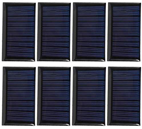Mini panel solar Panel solar, panel solar, 8PCS 30MA 5V Mini paneles de células solares DIY Placa de epoxi solar Materiales de juguete eléctrico Cargador de células fotovoltaicas