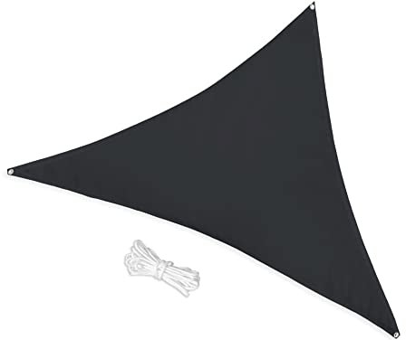 Home-Vision Sonnensegel Wasserdicht Sonnenschutz Garten Balkon Terrasse Camping Wetterschutz Segel Baldachin UV-Block (Schwarz, 1,45m x 2,5m x 2,9m)