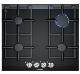 Siemens ER6A6PB70D iQ700 Gaskochefeld (autark), 60 cm breit, Gas-Kochstelle mit stepFlame Technology zur präzisen Steuerung der Flamme in neun Stufen, Edelstahl