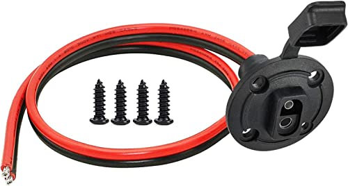 YETOR Solar Stromanschluss,10AWG wetterfeste Steckdose Seitenwand Port,Schnelltrenndraht Automotive Panel Verlängerungskabel für Solar Generator Batterieladegerät. (50CM DIY Stecker)