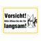 Hinweisaufkleber für den Innen- und Außenbereich (Vorsicht! Bitte öffnen Sie die Tür langsam)