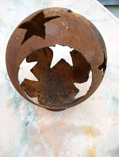 Edelrost Garten Kerzenständer aus Metall Kerzenleuchter Rost Kerzenhalter Wohndeko D15cm
