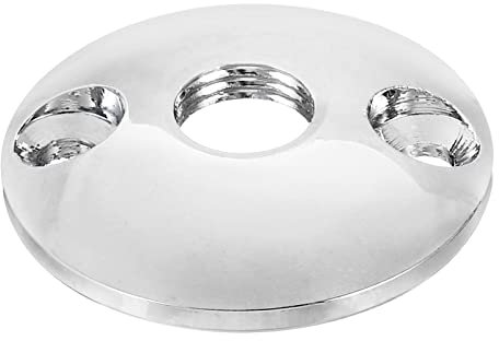 PATIKIL M10 Gooseneck Flange Mount, Female Thread Nut Screw Round Base Table Mounting for Gooseneck Hose Adapter, Aluminum Silver