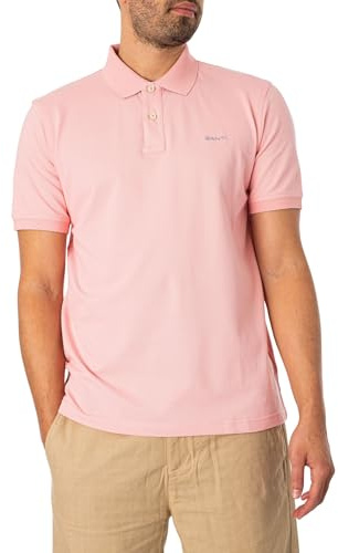 GANT REG Contrast Pique SS Rugger, Bubbelgum Pink, L