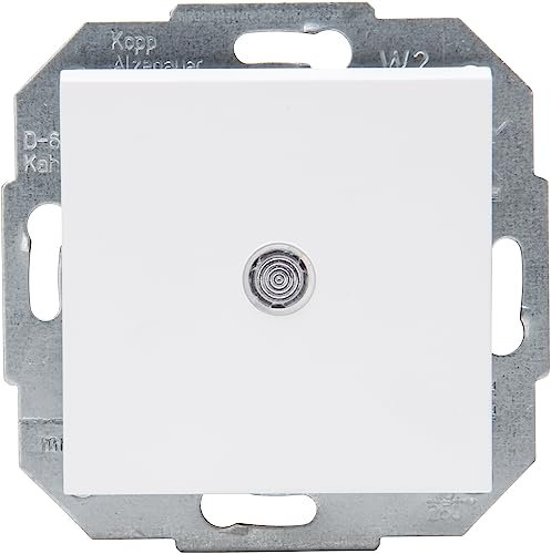 Kopp Athenis Universalschalter (Aus-Wechsel-Schalter), beleuchtet, IP20, arktis-weiß, matte Oberfläche, 587693088