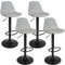 RELOVE Taburetes de Bar Juego de 4 para Isla de Cocina, taburetes de mostrador de Altura de mostrador Ajustable, Asiento Cubierto de PU, Giratorio de 360°,Silla Alta Regulable En Altura