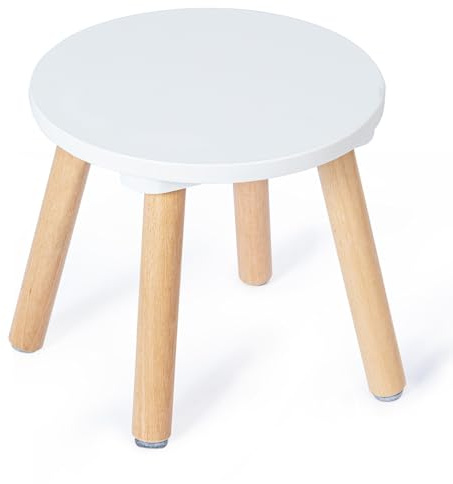 Frogprin 1 Pack Wooden Step Stool for Kids, Kids Chairs Perfect Matched Sensory Table, Multi-Purpose Sitting Stool 10 in Children's Stool for Bathroom Kitchen & Bedroom, Stable Natural Anti-Slip