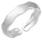 NicoWerk Damen Silberring Gebürstet aus 925 Sterling Silber Bandring Matt Gewellt Schmal Schlicht Dezent Edel Elegant Asymmetrisch Glatt SRI978