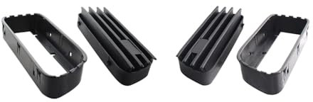 BEUTEE Kompatibel mit E46 M3 01-06 Seitengrill Kotflügel Lüftung Ersatz schwarz glänzend