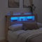 vidaXL Tête de Lit à LED, Tête de Cadre de Lit, Accessoire de Lit Double, Meuble de Chambre à Coucher Maison Intérieur, Chêne Sonoma 160x18,5x103,5cm Bois Ingénierie