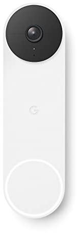 Google GWX3T - Campanello Nest (batteria), senza fili, 960p, con videocamera Smart WiFi, solo movimento, neve, 1 pezzo (confezione da 1)