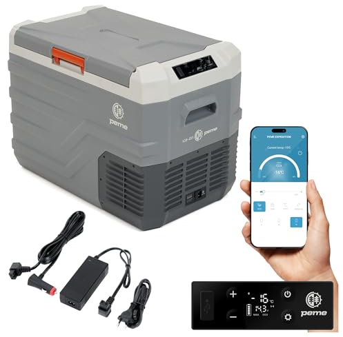 peme Quest 35,3 L – Leistungsstarke 35,3L Kompressor-Kühlbox mit App-Steuerung, Tiefkühl- und Heizfunktion, Dual-Power 12/24V, 100-240V – Ideal für Camping, Outdoor & Auto