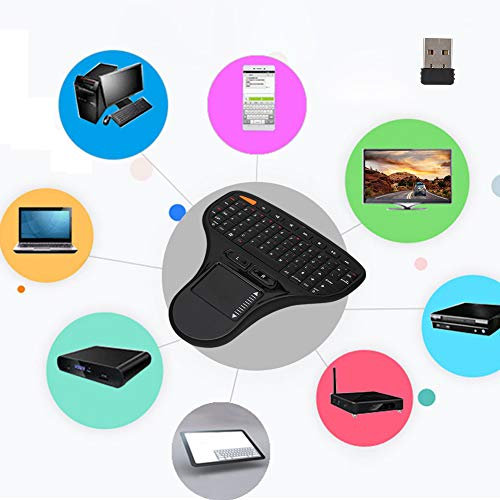 Clavier sans Fil, Contrôle Tactile, Souris Intelligente Multimédia 2,4 G 2 en 1 avec Accessoires électroniques pour Ordinateurs, Accessoires Informatiques, Périphériques,