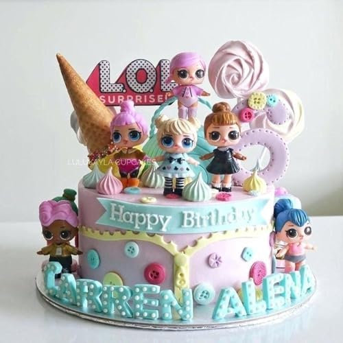 8 pcs Dolls set Cake topper Birthday Cake decoration Surpise Dolls for Theme Birthday Party