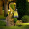 Umikk Elefanten Deko mit Solar Laterne Gartenfiguren, Elefantenfiguren mit niedlichen Vögeln als Gartenskulptur-Dekor, Solar Beleuchtete Skulptur Ornamente, Geschenke für Mama Frauen Männer
