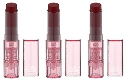 Catrice Care In Colours Lip Balm, Nr. 050, Violett, feuchtigkeitsspendend, pflegend, natürlich, glänzend, vegan, ohne Alkohol, ohne Konservierungsstoffe, ohne Parabene, 3er Pack (3x3g)
