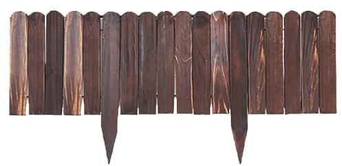 Panneau de clôture de jardin aspect bois – Grande bordure extérieure décorative pour cour, parterre de fleurs, portail de pelouse, terrasse – Panneau de clôture de jardin pour la maison
