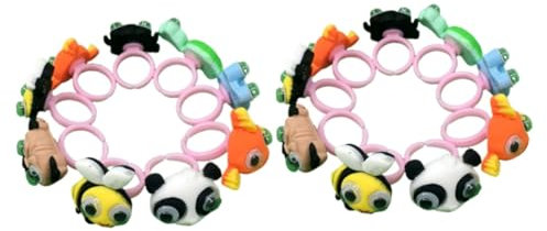 DEARMAMY 24stücke Cartoon Tier-ringe Aus Resin Bewegliche Augen Kreative Fingeraccessoires Für Junge Mädchen Für Geburtstagsfeiern Zufällige Muster