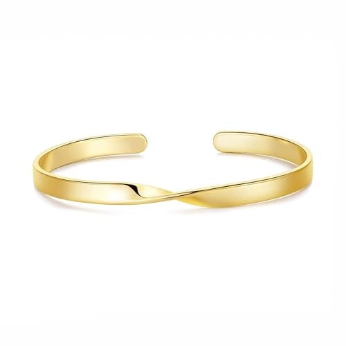 Philip Jones Gold Plated Twist Cuff Bangle