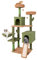 GOPLUS Árbol para Gatos Moderno de 152 cm de Altura, Torre para Gatos en Cactus con 2 Perchas, Postes de Rascado de Sisal, Rampas, Cojines Lavables, Árbol de Actividades Multinivel para Gatos