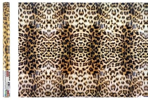 Friesenthal Selbstklebende Deko/Klebefolie für Möbel, Fenster und Türen 200x45 cm (Leopard)