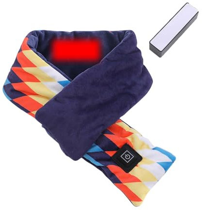 Beheizter Schal Kinder mit Powerbank, Elektrischer Heizschal USB Beheizbarer Schal mit 3 Einstellbare Temperatur Beheizter Halswickel Wärmeschal Elektrischer Nackenwärmer Winter Geschenk für Outdoor