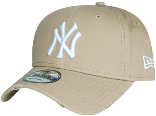 New Era 9Forty Strapback Cap - Distressed NY Yankees Camel