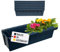 Hossi's Wholesale 6 Euro-Paletten Blumenkästen-Einsätze | mit Hängesystem zum Einhängen | 37,3cm Anthrazit | Pflanzkasten für Europalette Palette | Balkonkasten | Blumentopf | extrem stabil
