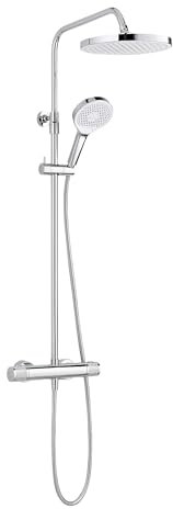 SCHÖNER WOHNEN-Kollektion Duschsystem GLAIA mit Thermostat, Chrom, Duscharmatur Komplettset mit Regendusche