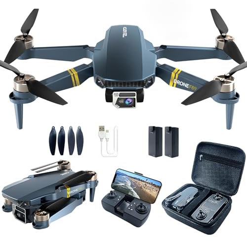 Brushless Super Endurance Foldable Quadcopter Drone for Beginners–40+ mins Flight Time,Wi-Fi Drone with 120°Wide-Angle 4K HD Camera, Brushless Motor, Follow me, Dual Cameras(2 Batteries)