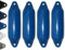 12skipper Bootsfender 4er-Set Majoni Fender Star 35 Langfender - blau
