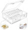 Chiziyixin 30Pcs Bead Storage Box, Clear Craft Storage Box with Lid, Plastic Diamond Painting Art Organiser Case for Diamond Art Accessories, Beads, Craft, Jewelry, Hardware Screw (1 Pack)