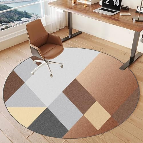 Runde Bürostuhl Teppich für Holz- und Parkettboden 80 cm Spielstuhl Bodenschutz