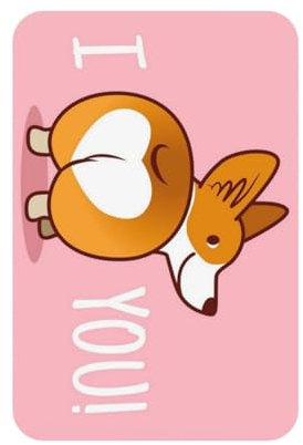 GSGCSBYMLG Cute Cartoon Welsh Corgi Dog Butt Heart printed Acrylic Fridge Magnets Decorative Magnet Fridge