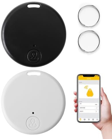 Lot de 2 localisateurs de clés Bluetooth 5.2 - Traceur de clés Smart Tag GPS compatible avec iOS et Android - Avec recherche bidirectionnelle - Contrôle à distance par application - Alarme anti-perte