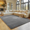 SIMPEX Teppich Wohnzimmer Grau 240x340 cm Kurzflor Teppich Waschbar, weich & rutschfest, modern einfarbiges Design für Wohnzimmer, Küche Schlafzimmer, & Kinderzimmer