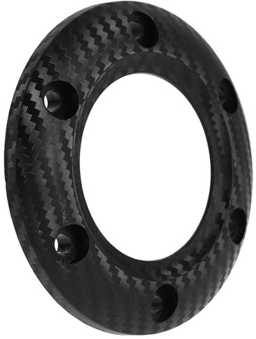 Mikinona Universal Car Steering Wheel Horn Cover Plate 70mm Hole Distance Compatible Most Vehicles Sturdy Round Horn Cap Easy Installation for Auto Accessories