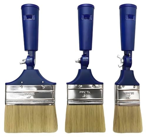 Paint Brush 3 Pcs, Multi Angle Paint Brushes, Furniture Paint Brush | Decorating Tools for Kitchen, Bathroom Walls and Ceilings (50mm, 60mm, 70mm)