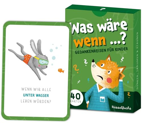 Was wäre wenn ...? Kartenspiel - Kreatives Fragespiel für Kinder - Fördert die Fantasie - Format A7
