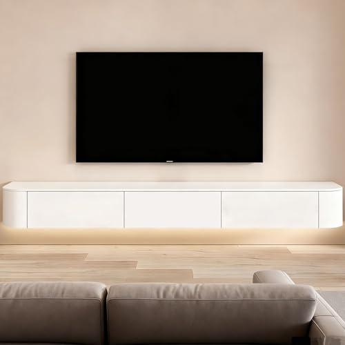 LLNWDNB TV-Schrank Hängende TV-Konsole Mit 2 Schubladen Klapptür für TV-Geräte Bis Zu 30~65 Elektrokamin Fernsehtisch Fernseherschank TV Board A,1.4m