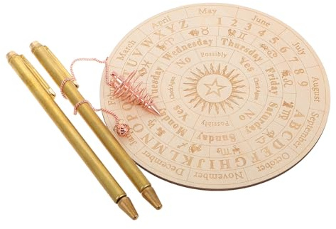 JOINPAYA Kit de Baguettes sourcier en cuivre 99,9% avec Pendule, Tapis Spirituel et Cadran de radiesthésie pour Divination, Chasse aux fantômes et Questions Oui/Non, Portable et précis