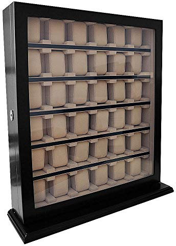 Meyer & Söhne Orig Uhrenvitrine Tischvitrine für 36 Uhren schwarz