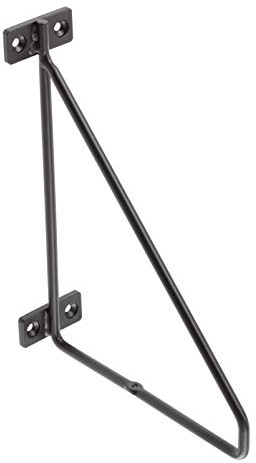 GTV Regalträger 21x17 cm I Schwarz matt I Retro Industrial Metall Wandträger I Regalhalter für Wandregal I PP-BAR-20M