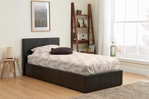 Birlea Berlin Ottoman Storage Bed, Faux Leather, Brown, Single