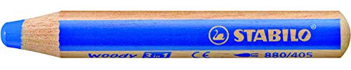 STABILO® Farbstift woody 3 in 1, Minen-Ø: 10 mm, Schreibfarbe: ultramarinblau (5 Stück), Sie erhalten 1 Packung á 5 Stück