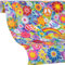 FLOWER POWER Geschenkpapier - Blumen Geschenkpapier Rolle - 5m, für Mädchen & Jungs, Hippies - Geburtstag, Weihnachten, Ostern, Einschulung
