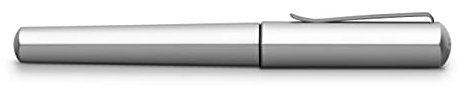 Faber-Castell 150511 - Füllerfederhalter Hexo, Feder F, Schaftfarbe silber, 1 Stück