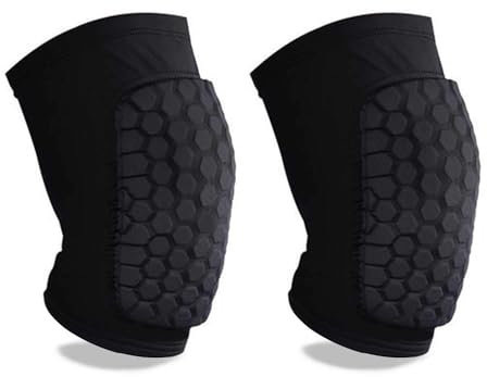 Ginocchiera a compressione per ginocchiere, con imbottitura a nido d'ape, traspirante e antiscivolo, ginocchiere per basket, palestra, corsa, allenamento, sport, uomini e donne, un paio XL