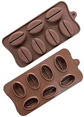 Golddunes Large Coffee Bean Silicone Mould Ice, Yoghurt, Candy, Sweet, Jelly, Wax, Chocolate, Muffin, Soap, Cake, Baking Mould