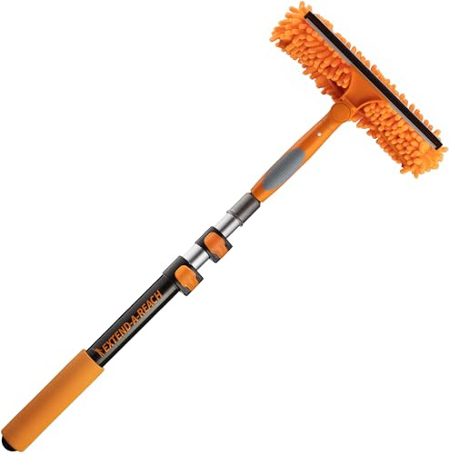0.45-0.9 m (1.5-3 ft) Window Squeegee for Home with Extension Pole // Window Glass Cleaner Tool for Window Cleaning // Car Squeegee for Window Cleaning // Best Tool to Clean Windows Outdoor and Indoor